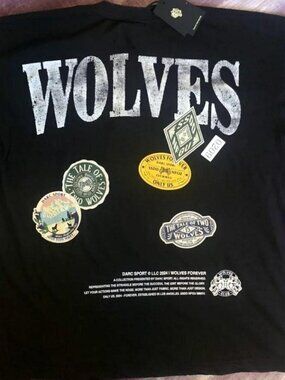 Darc Sport Wolves Forever Graphic Tee Black Streetwear Gym Mens L NWT